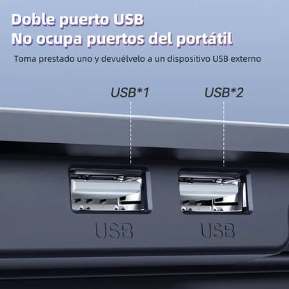 Cooler para Laptop 6 Ventiladores RGB con Regalo Aspiradora o Kit  de limpieza 7 en 1