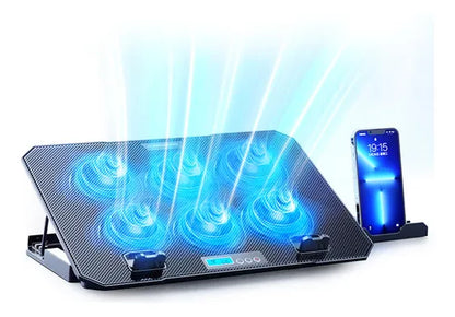 Cooler para Laptop 6 Ventiladores RGB con Regalo Aspiradora o Kit  de limpieza 7 en 1