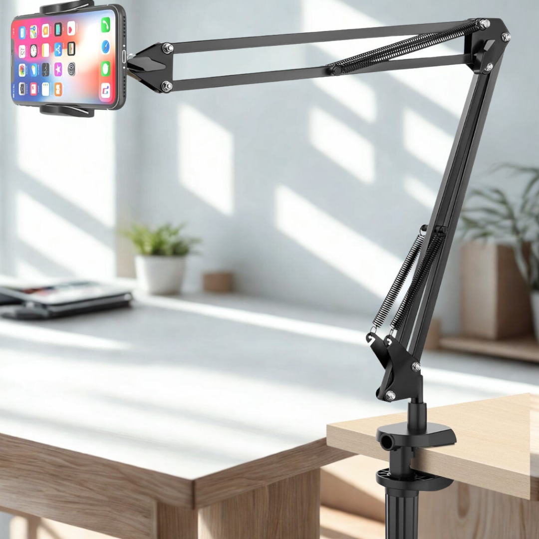 Brazo Flexible para Celular y Tablet | Soporte Escritorio/Cama